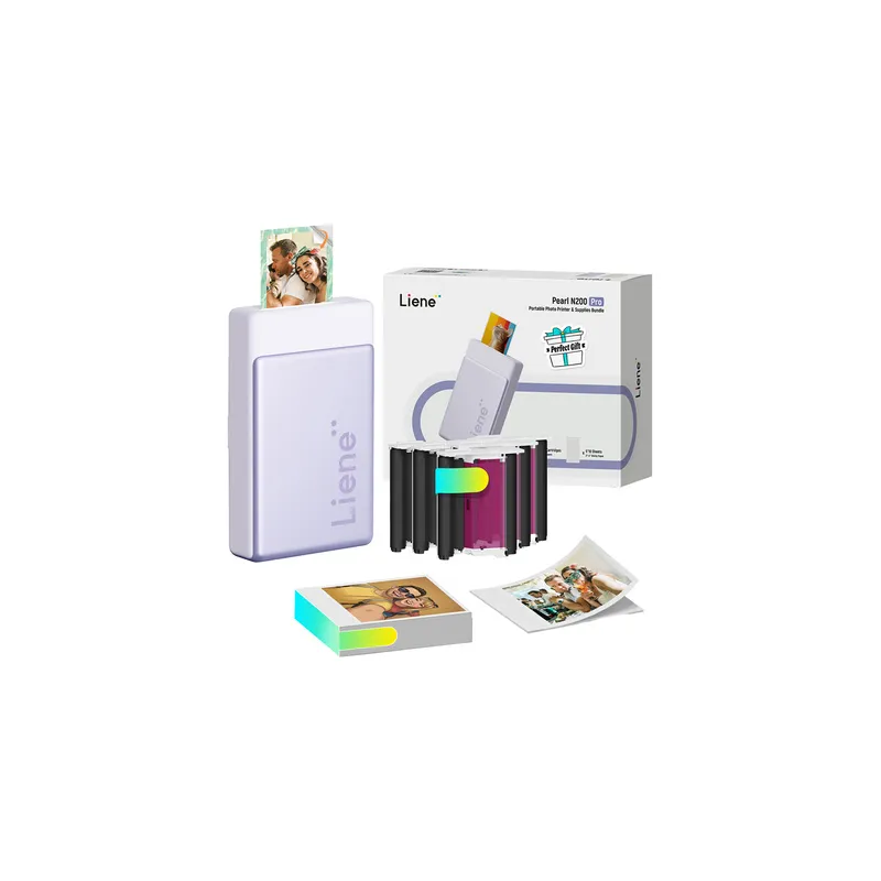 Liene Pearl N200 Pro 2x3" Portable Photo Printer Kit (Purple)